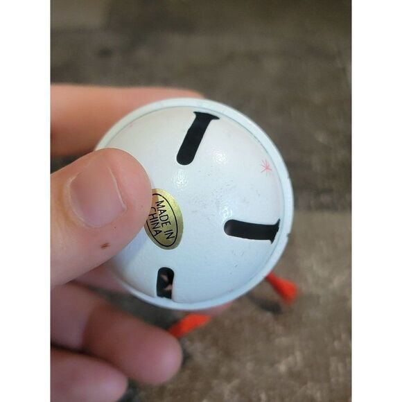 Metal Bell snowman Stars red striped ornament Xmas decor - Picture 4 of 5